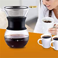 Cafetera de cristal resistente a altas temperaturas- 200 ml-400 ml- con embalaje de dibujos animados 400 ml